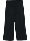 's Max Mara Straight Leg Trousers Elastic Waistband In Blue