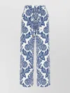 S Max Mara Merano Cotton Trouser With Floral Print