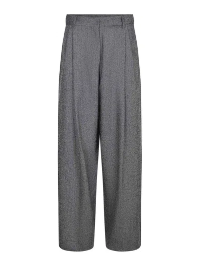 S Max Mara Trousers Made Of Wool Blend In Grey