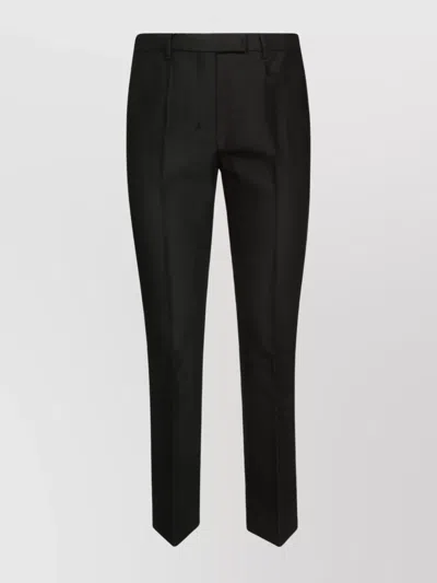 S Max Mara Trousers With Back Pockets And Belt Loops In Black