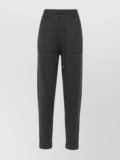 's Max Mara Trousers Wool Blend Drawstring Waistband In Grey