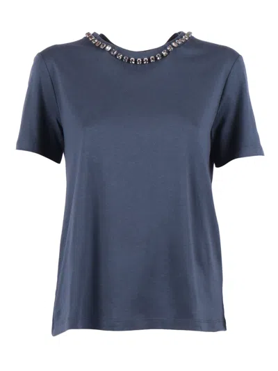 S Max Mara T-shirt Bingo In Blue