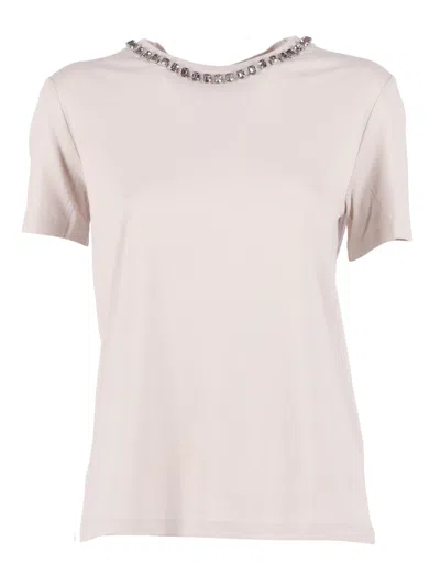 S Max Mara T-shirt Bingo In Neutral