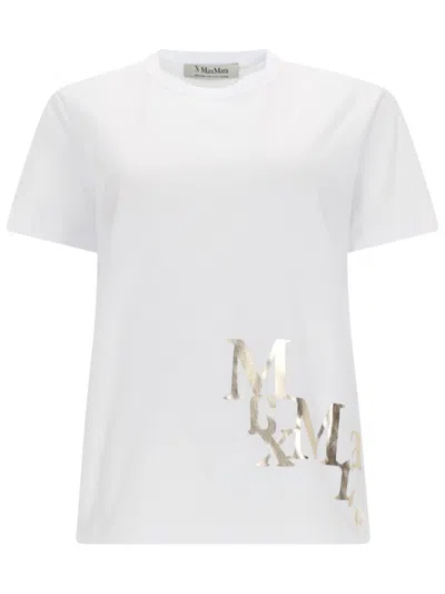 S Max Mara Logo-print Cotton T-shirt In White