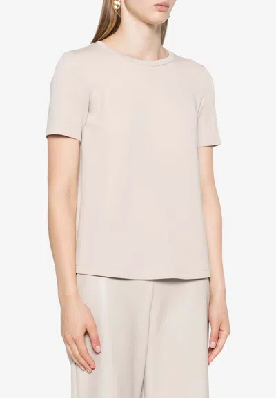 's Max Mara Tubo Embroidered Monogram T-shirt In Ecru