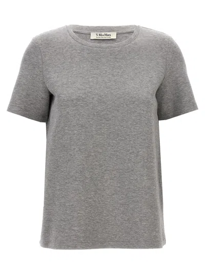 's Max Mara Embroidered Round Neck Short Sleeves Top In Grey