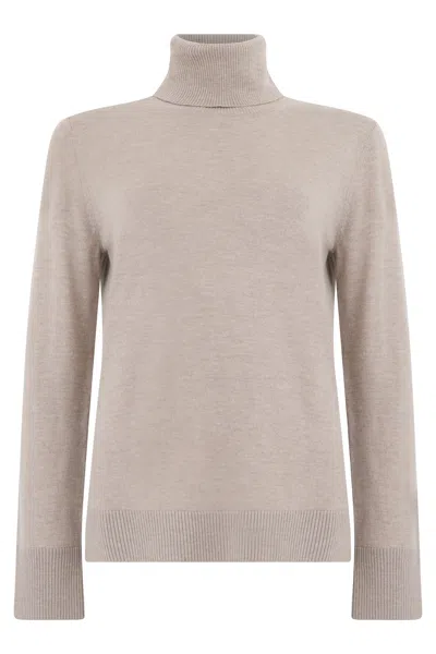 S Max Mara Turtleneck Sweater In Beige