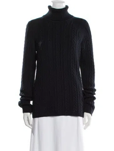 Pre-owned 's Max Mara Turtleneck Sweater In Blue