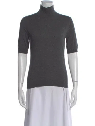 Pre-owned 's Max Mara Turtleneck Sweater In Grey