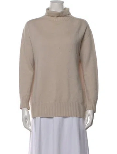 Pre-owned S Max Mara Turtleneck Sweater In Neutrals