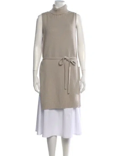 Pre-owned S Max Mara Turtleneck Sweater In Neutrals