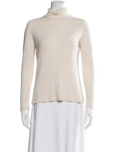 Pre-owned S Max Mara Turtleneck Sweater In Neutrals