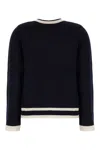 's Max Mara Two-tone Wool Blend Cardigan In Blu Riga Ghiaccio
