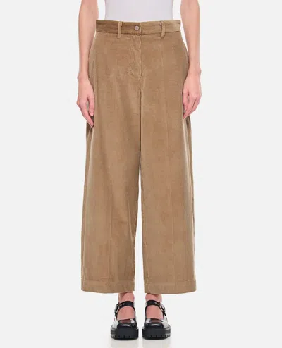 's Max Mara Udine Corduroy Wide Leg Pants In Beige