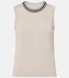 's Max Mara Racer Cotton Tank Top In Beige