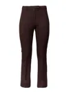 S Max Mara Cotton-blend Cropped Slim Pants In Bordeaux