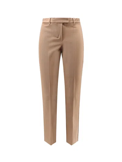 S Max Mara Umanita Cotton Blend Trousers In Brown