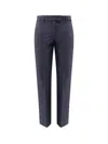 S Max Mara Umanita Cotton Blend Trousers In Blue