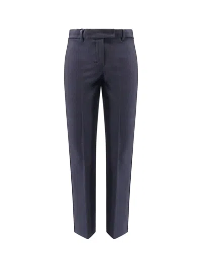 S Max Mara Umanita Cotton Blend Trousers In Blue