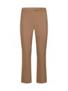 S Max Mara Tailored Trousers With Belt Loops And Pleats In Beige