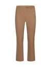 S Max Mara Tailored Trousers With Belt Loops And Pleats In Camel