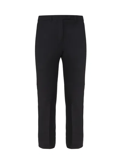 S Max Mara Fluid Fabric Trousers In Black