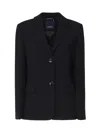 S Max Mara Undici Single-breasted V-neck Blazer In Black