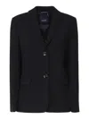 S Max Mara Undici Single-breasted V-neck Blazer In Negro