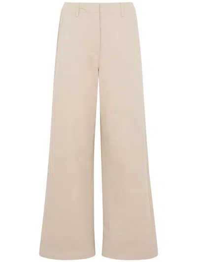 S Max Mara Unico Pants In Beige Cotton