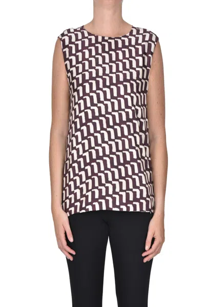 S Max Mara Ustica Reversible Top In Brown