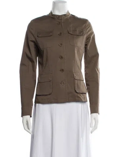 Pre-owned S Max Mara Utility Jacket In Brown
