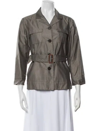 Pre-owned S Max Mara Utility Jacket In Grey