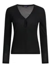 's Max Mara V넥 버튼 가디건 In Black