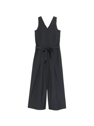S Max Mara V넥 벨트 점프수트 In Black