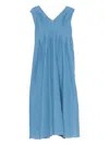 's Max Mara V넥 플리츠 드레스 In Blue