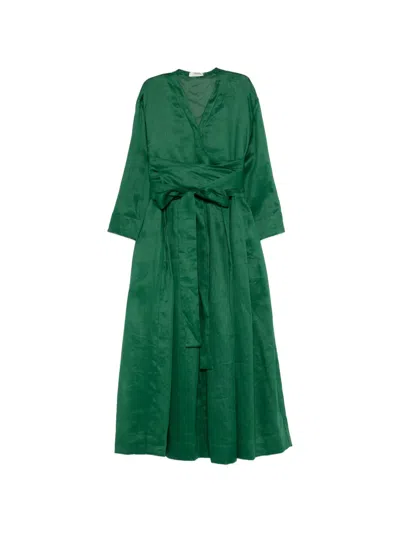 's Max Mara Ramie Chemisier Dress In Green