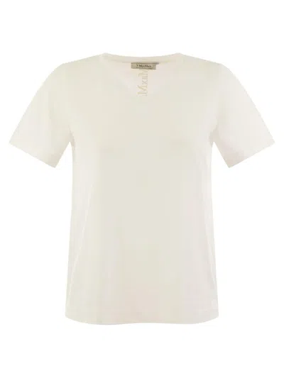 's Max Mara V-neck Crewneck T-shirt In Bianco