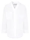 S Max Mara V-neck Pocket Shirt In White