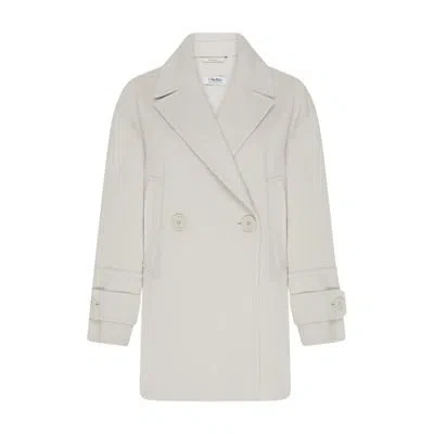 S Max Mara Vania Double-breasted Coat In Grey