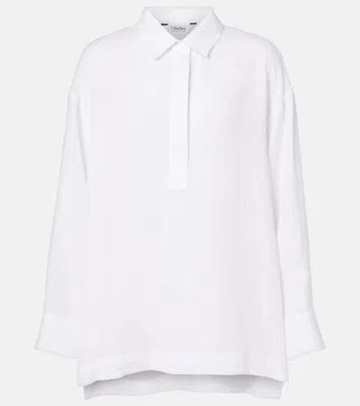 S Max Mara Hemd Varese Aus Leinen In Weiss