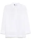 's Max Mara Buttoned Collared Top Side Slits In White