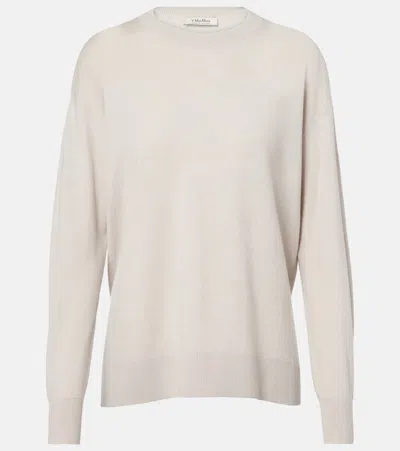 S Max Mara Verona Wool Sweater In White