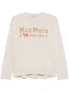 S Max Mara Logo Wool Jumper In Neutrals