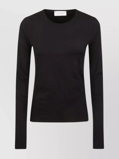 's Max Mara Versatile Crewneck Long Sleeve Top In Black