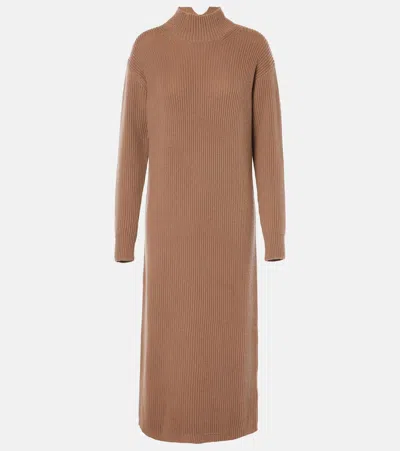S Max Mara Vincita Wool And Cashmere Sweater Dress In Beige