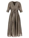 's Max Mara Viola Satin Midi Dress In Gray