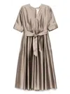 's Max Mara Viola Satin Midi Dress In Brown