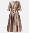 's Max Mara Viola Satin Midi Dress In Brown