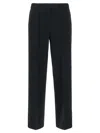 S Max Mara Cady Trousers With Metal Ring Belt In Black