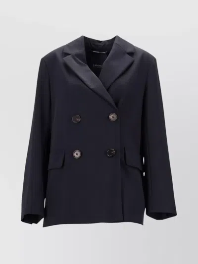 S Max Mara Virgin Wool Blazer In Black